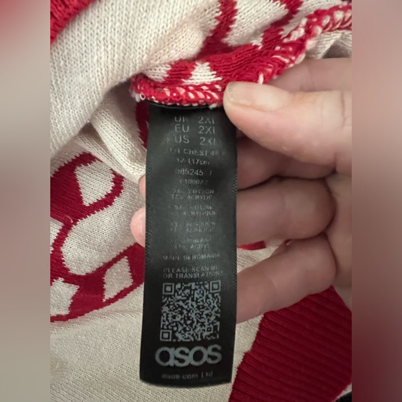 ASOS - holiday candy cane faux turtleneck sweater - Picture 8 of 10